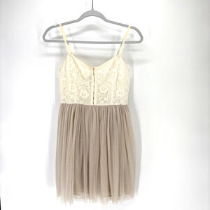 American Eagle Dress Women’s 2 Lace & Tulle Spaghetti Strap Coquette Babydoll